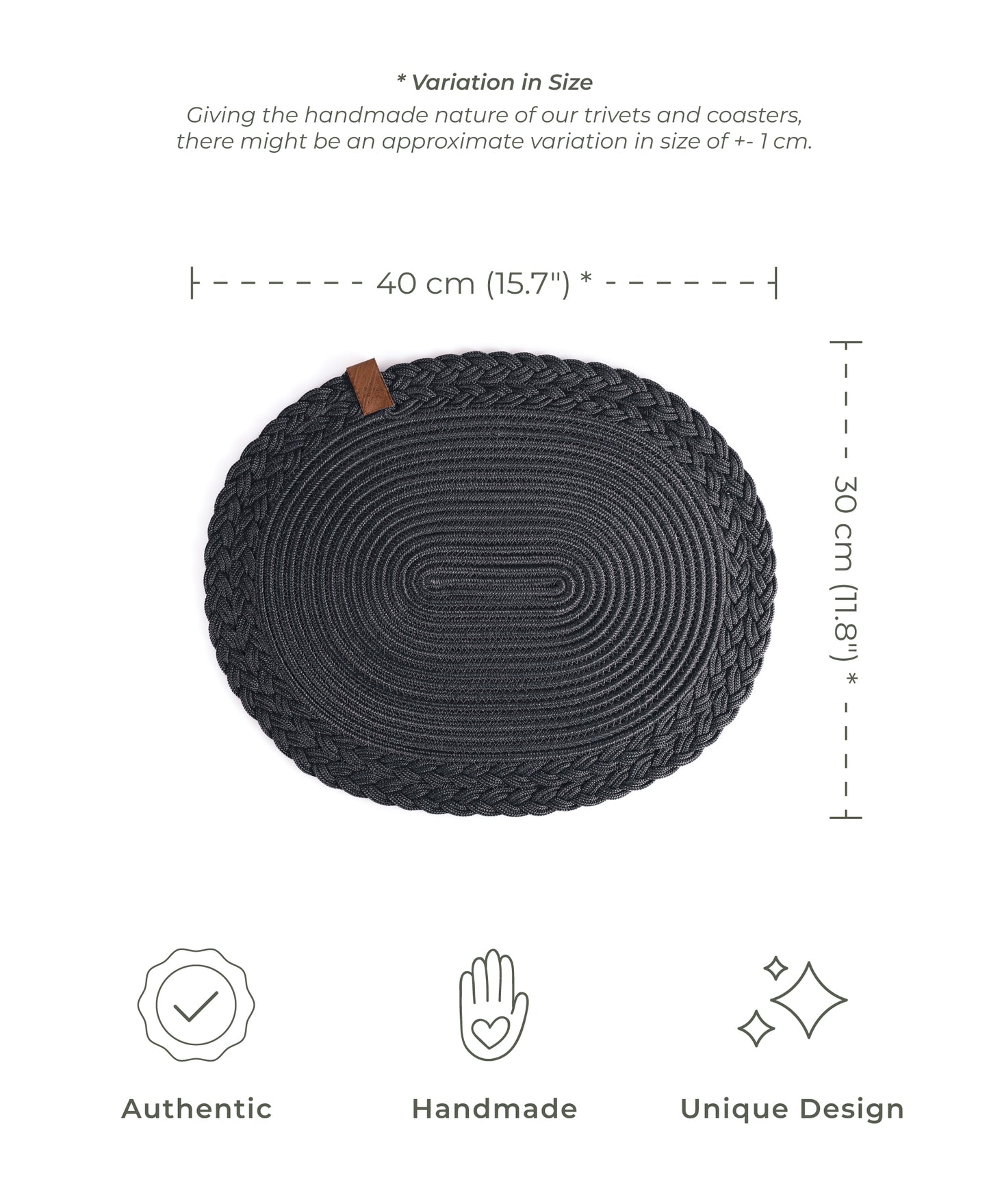 Braided Cotton Table Set – Handmade Placemats, Coasters & Oval Mats for Elegant Dining