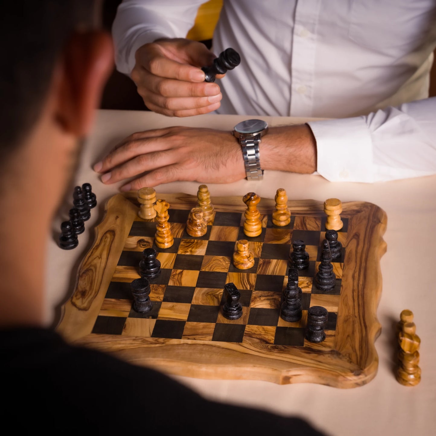 Rois d’Olea – Handmade Olive Wood Chess Set