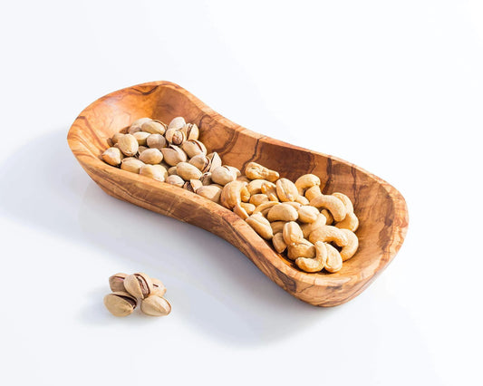 Handmade Olive Wood Tray – Z-Shaped Appetizer & Snack Plate