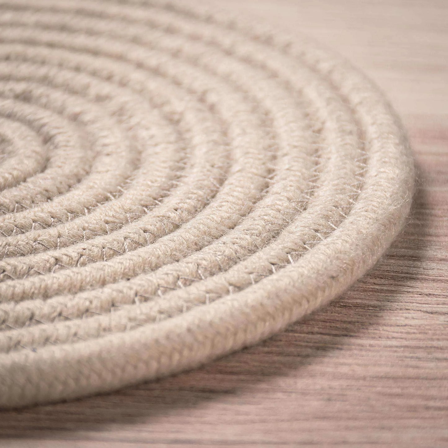 DARIDO Set of 2 Versatile Chic Beige Coasters- 15cm - Cotton & Polyester Blend