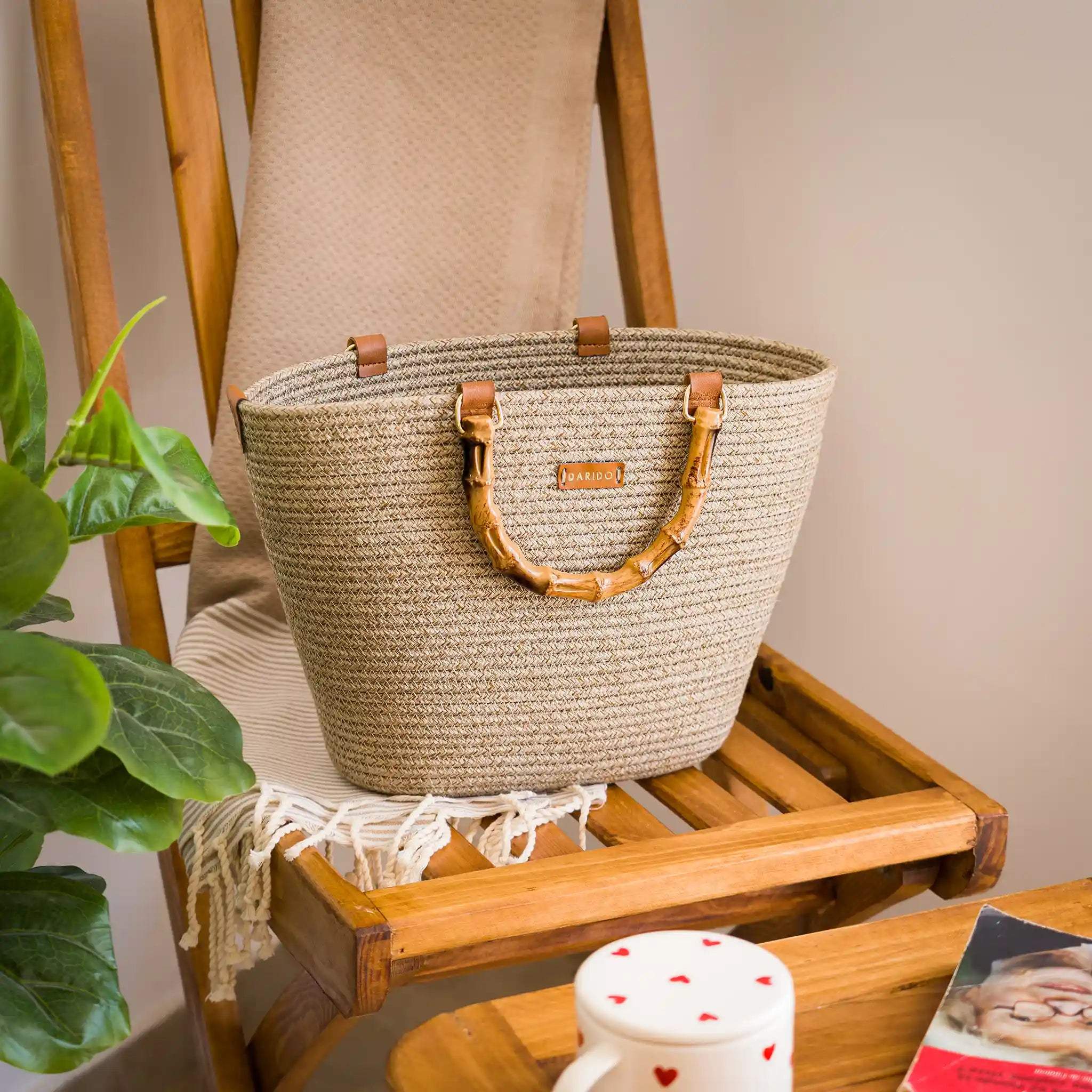 Boliva Handwoven Cotton Tote Bag, product view 1 of 1