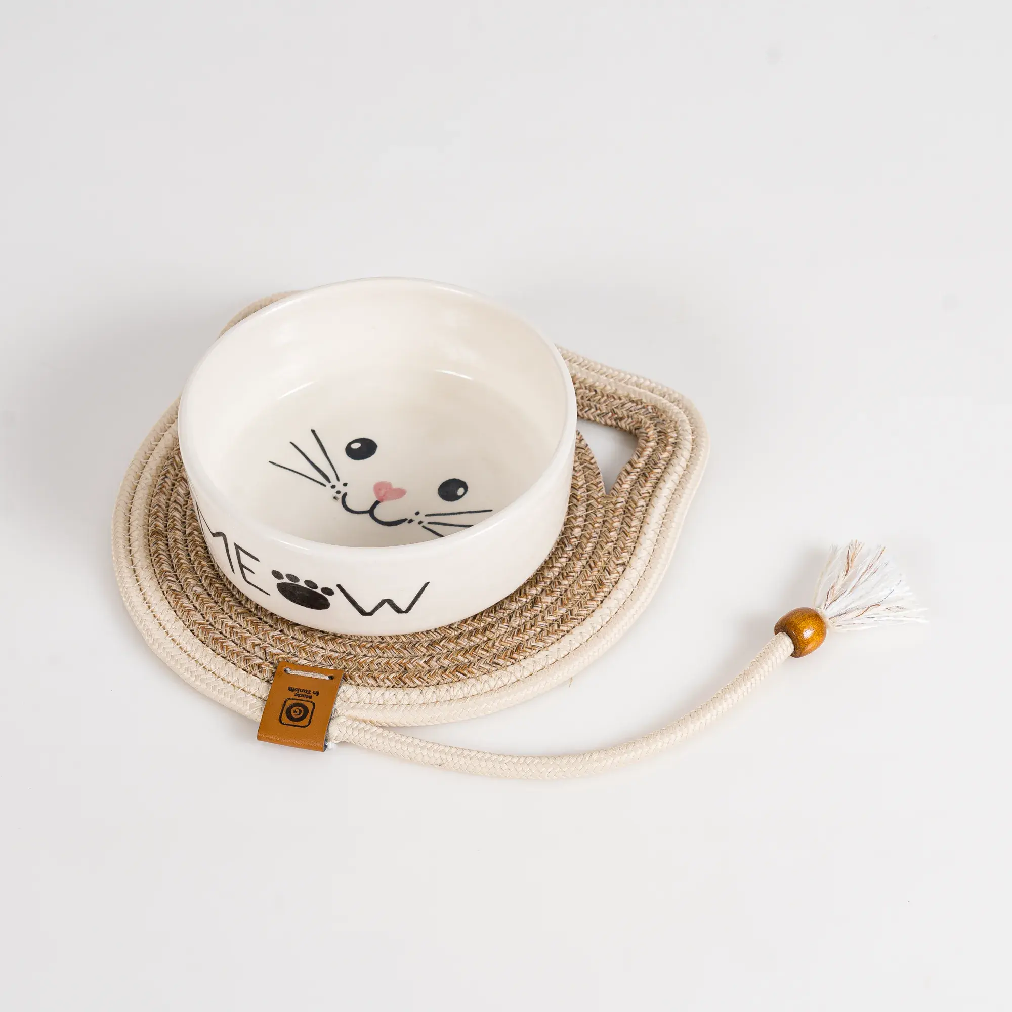 Woven Cat Bed, Mats & Bowl Set, product view 5 of 42
