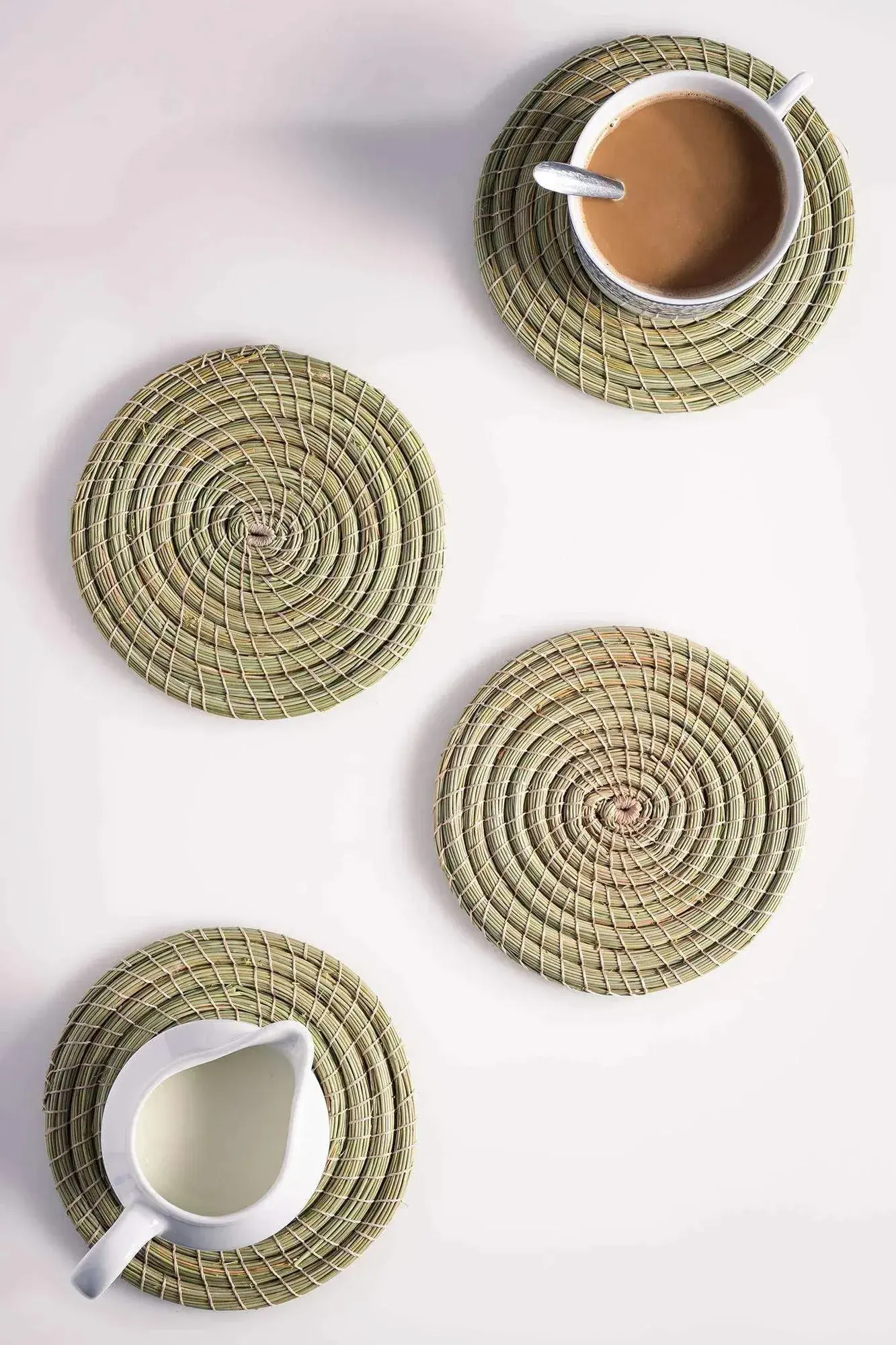Handmade Halfah Coasters 5.9 in – Set of 4, product view 4 of 7