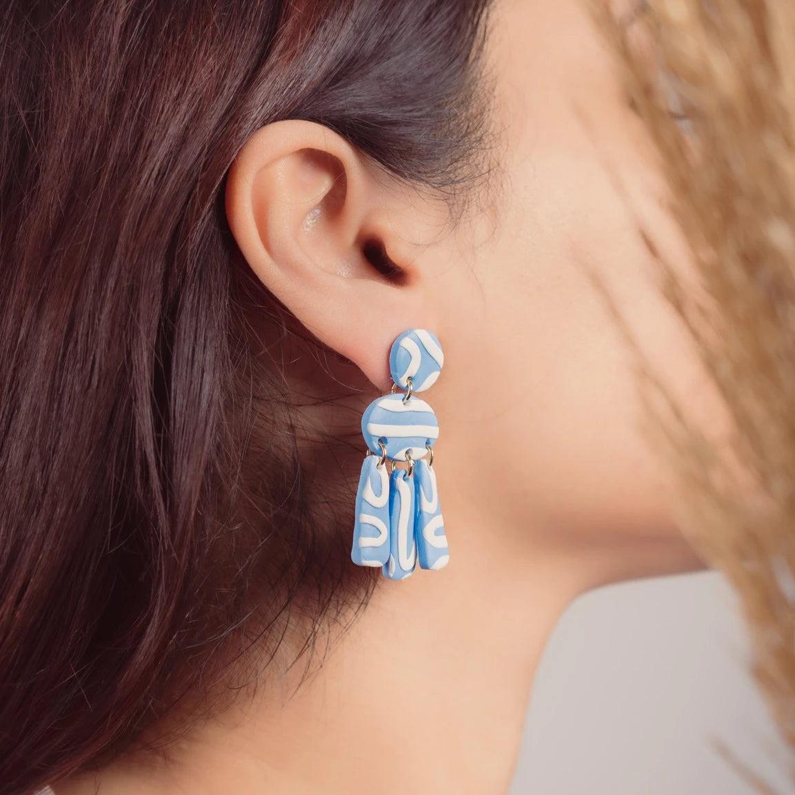 Handmade Polymer Clay Earrings, product view 5 of 21