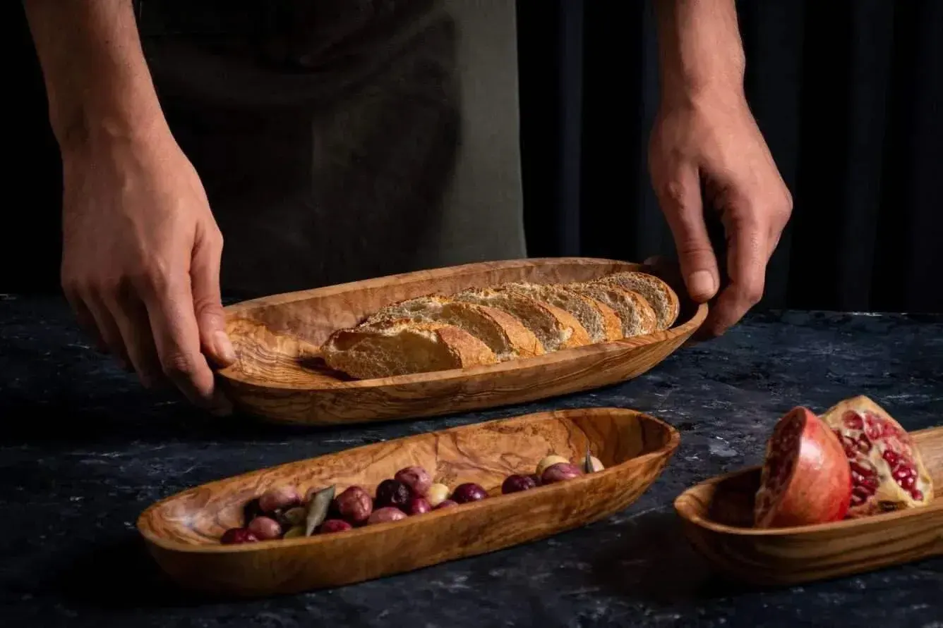 Handmade Olive Wood Serving Tray, product view 4 of 9