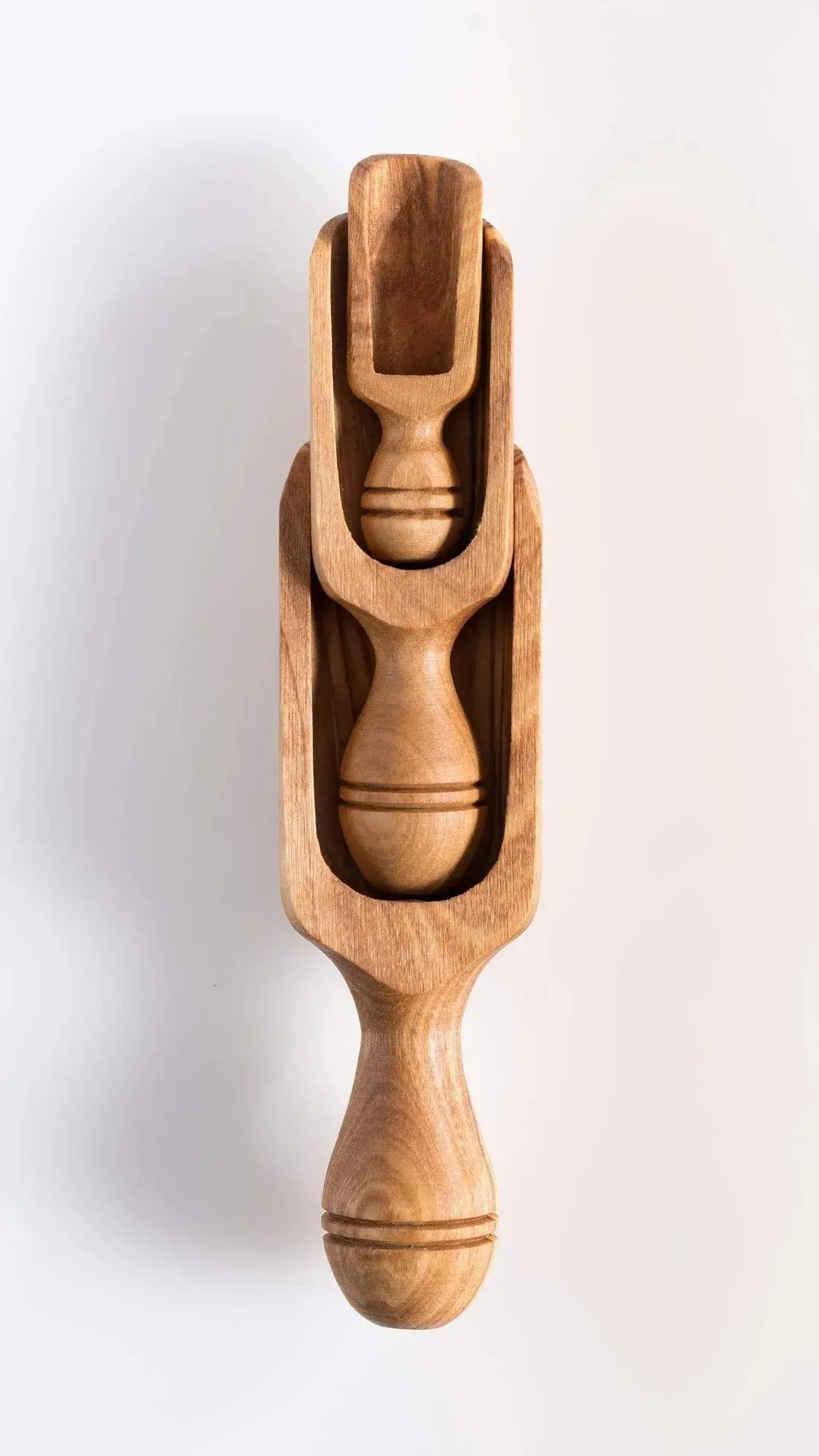 Olive Wood Kitchen Scoops – 3-Piece Set, product view 4 of 6