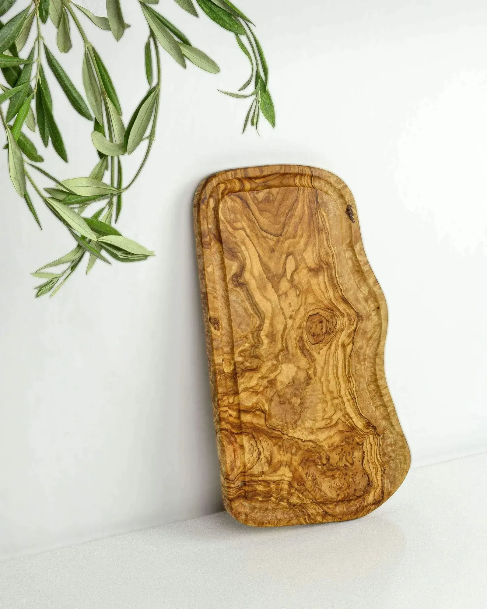 Olive Wood Cutting Board with Groove – 16 × 8 in, product view 3 of 7