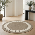 Handcrafted Round Braided Cotton Rug with Circle Pattern – primary product view