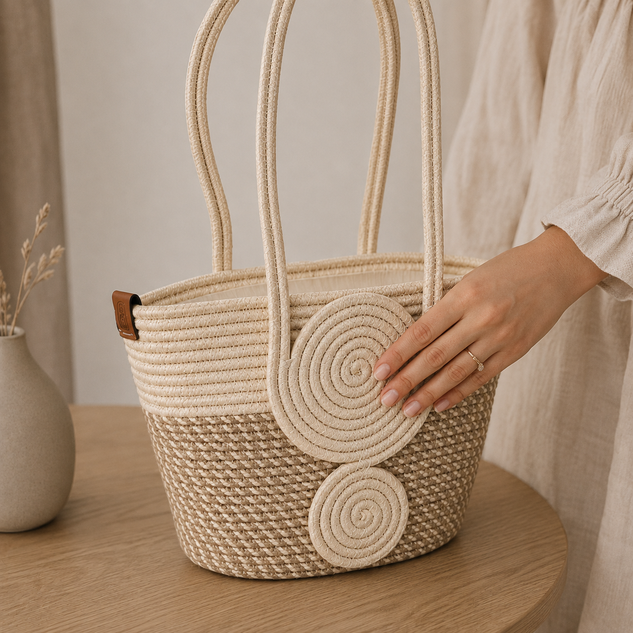 Elixa Handcrafted Braided Bag