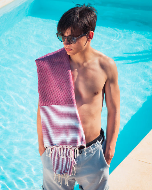 Darido Honeycomb Fouta- Cotton Hammam Towel - XXL -  Lightweight, soft, and absorbent