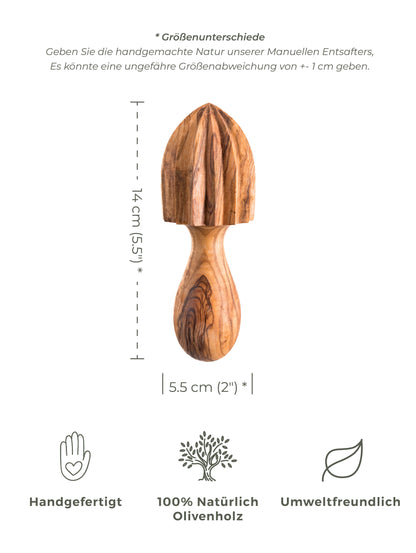 Olive Wood Manual Juicer