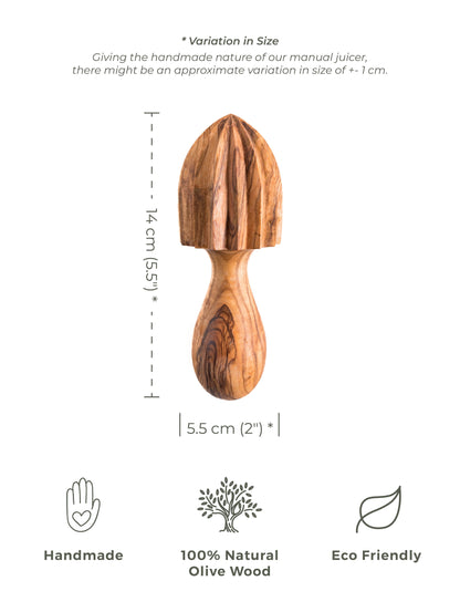 Olive Wood Manual Juicer