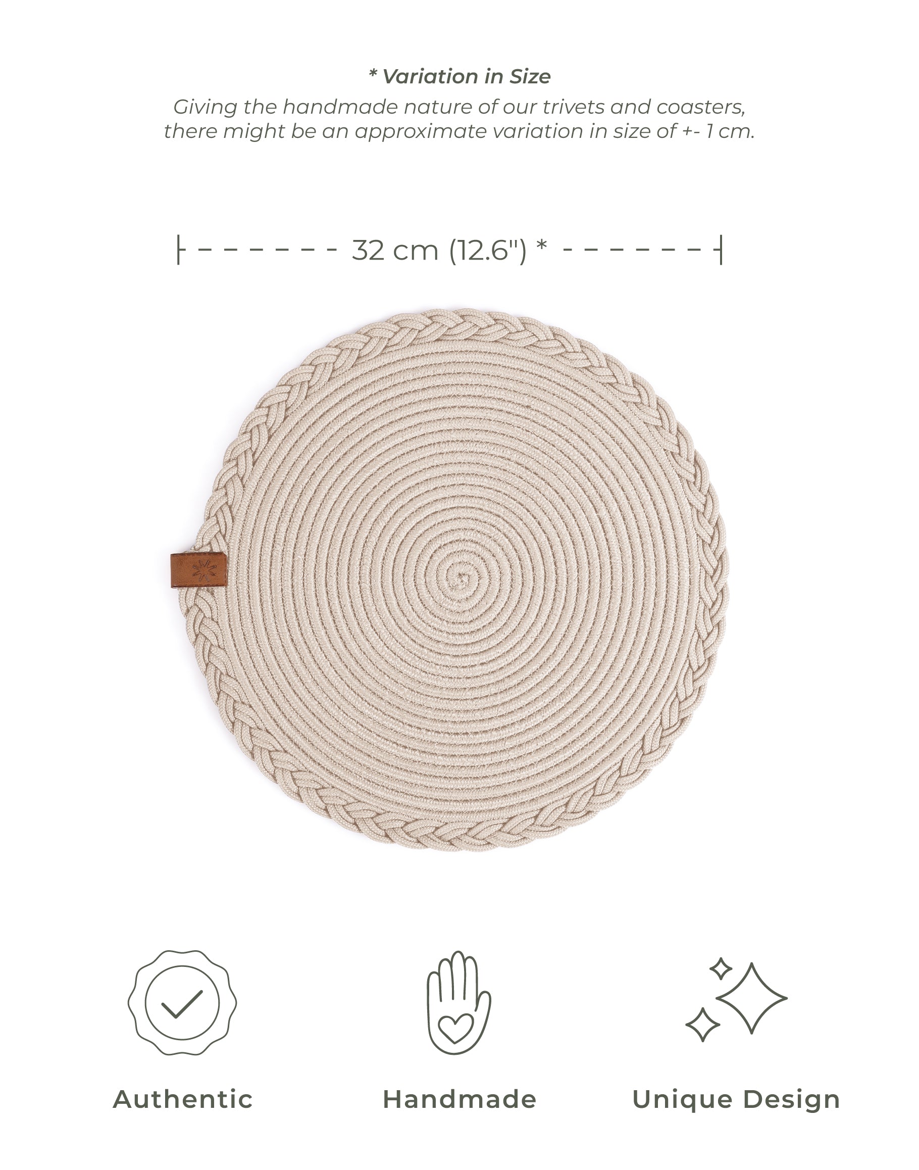 Braided Cotton Table Set – Handmade Placemats, Coasters & Oval Mats for Elegant Dining