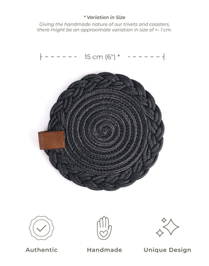 Braided Cotton Table Set – Handmade Placemats, Coasters & Oval Mats for Elegant Dining
