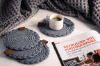 Braided Cotton Table Set – Handmade Placemats, Coasters & Oval Mats for Elegant Dining
