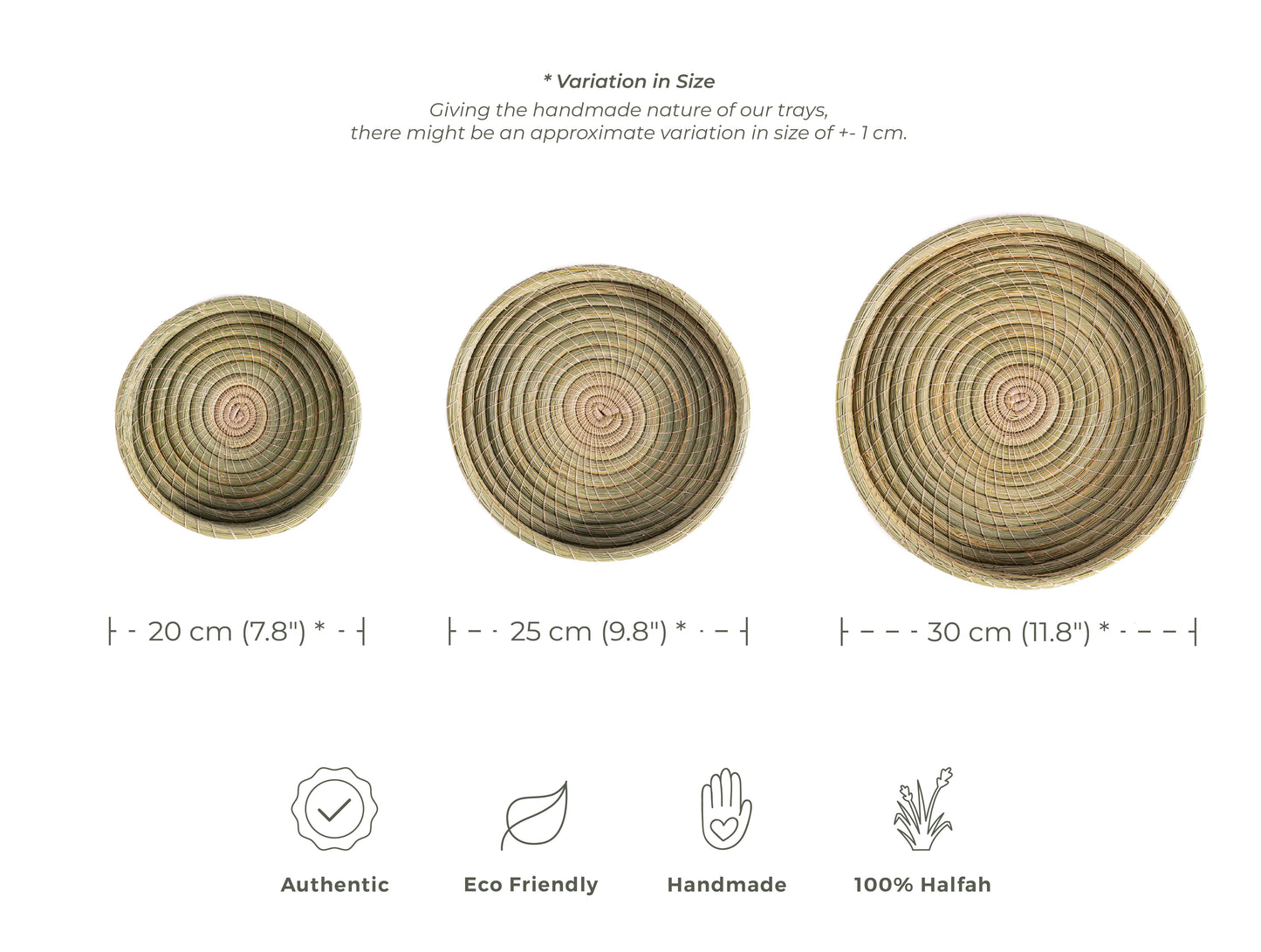 Darido set of 3 Halfa Trays