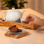 14-Piece Ceramic & Olive Wood Set