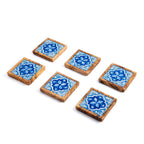 14-Piece Ceramic & Olive Wood Set