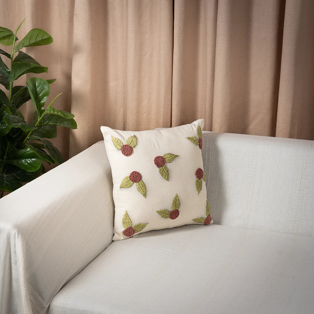 Decorative Throw Pillow Covers – 100% Cotton, Embroidered, 40x40 cm – Multiple Designs