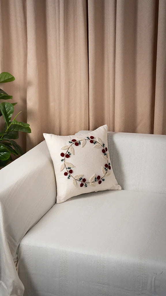 Decorative Throw Pillow Covers – 100% Cotton, Embroidered, 40x40 cm – Multiple Designs