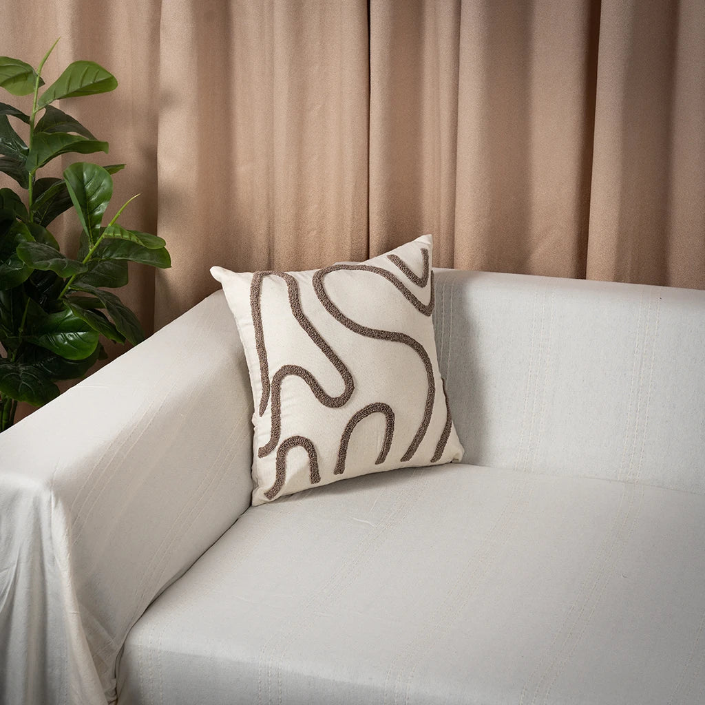 Decorative Throw Pillow Covers – 100% Cotton, Embroidered, 40x40 cm – Multiple Designs