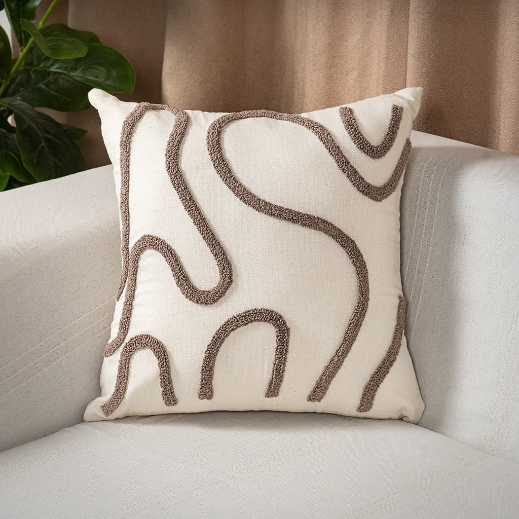 Decorative Throw Pillow Covers – 100% Cotton, Embroidered, 40x40 cm – Multiple Designs