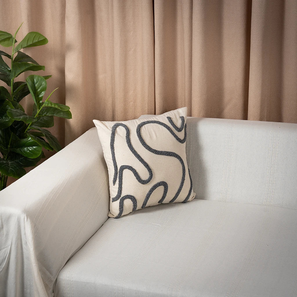 Decorative Throw Pillow Covers – 100% Cotton, Embroidered, 40x40 cm – Multiple Designs