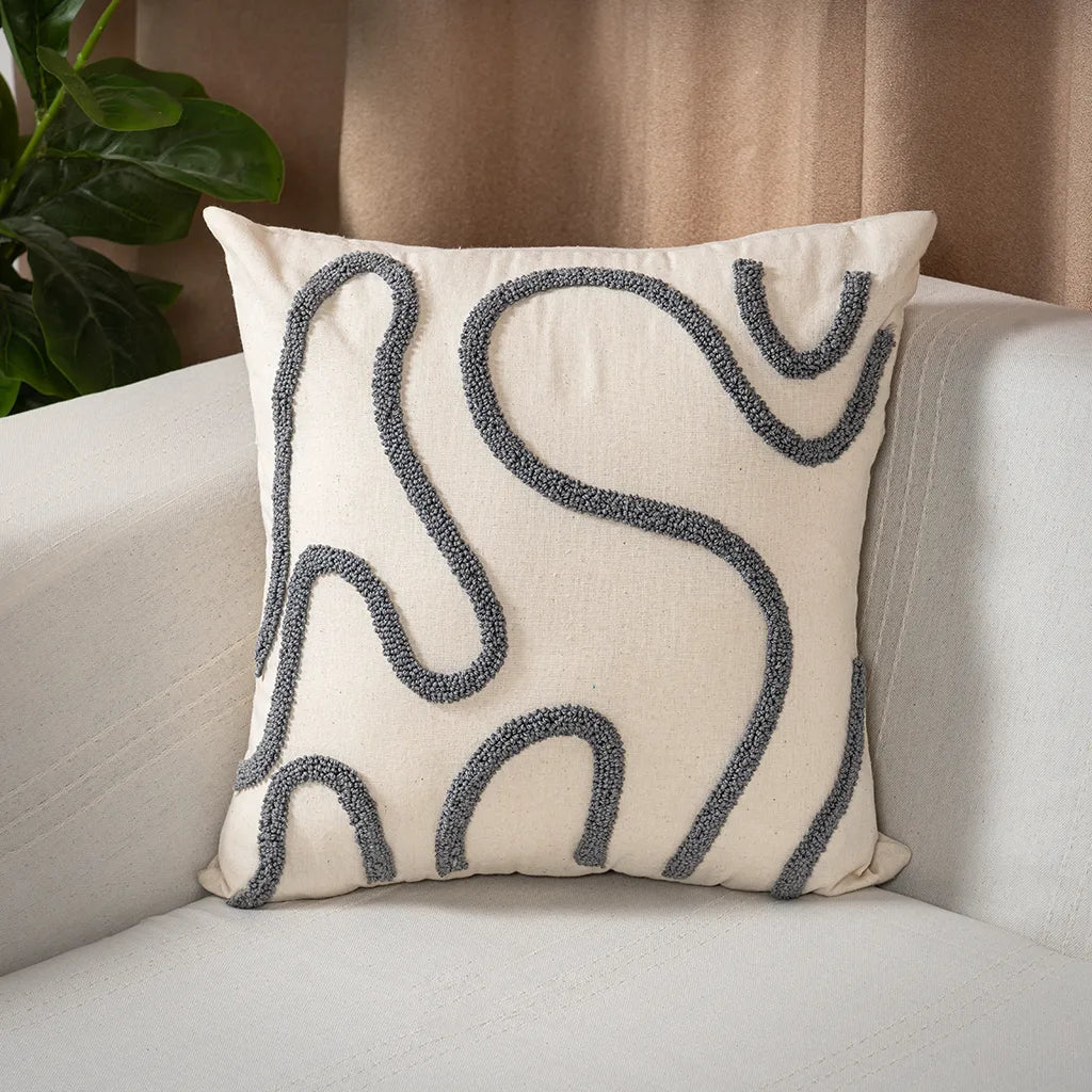 Decorative Throw Pillow Covers – 100% Cotton, Embroidered, 40x40 cm – Multiple Designs