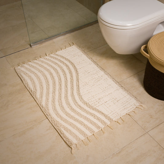 Sable Reversible Cotton Bath Mat — 35 × 22 in