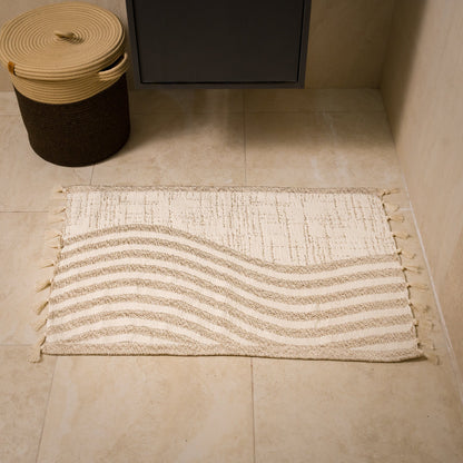 Sable Reversible Cotton Bath Mat — 35 × 22 in
