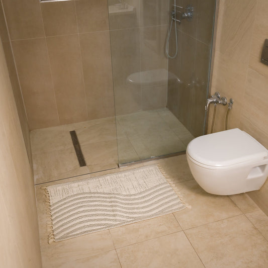 Sable Reversible Cotton Bath Mat — 35 × 22 in