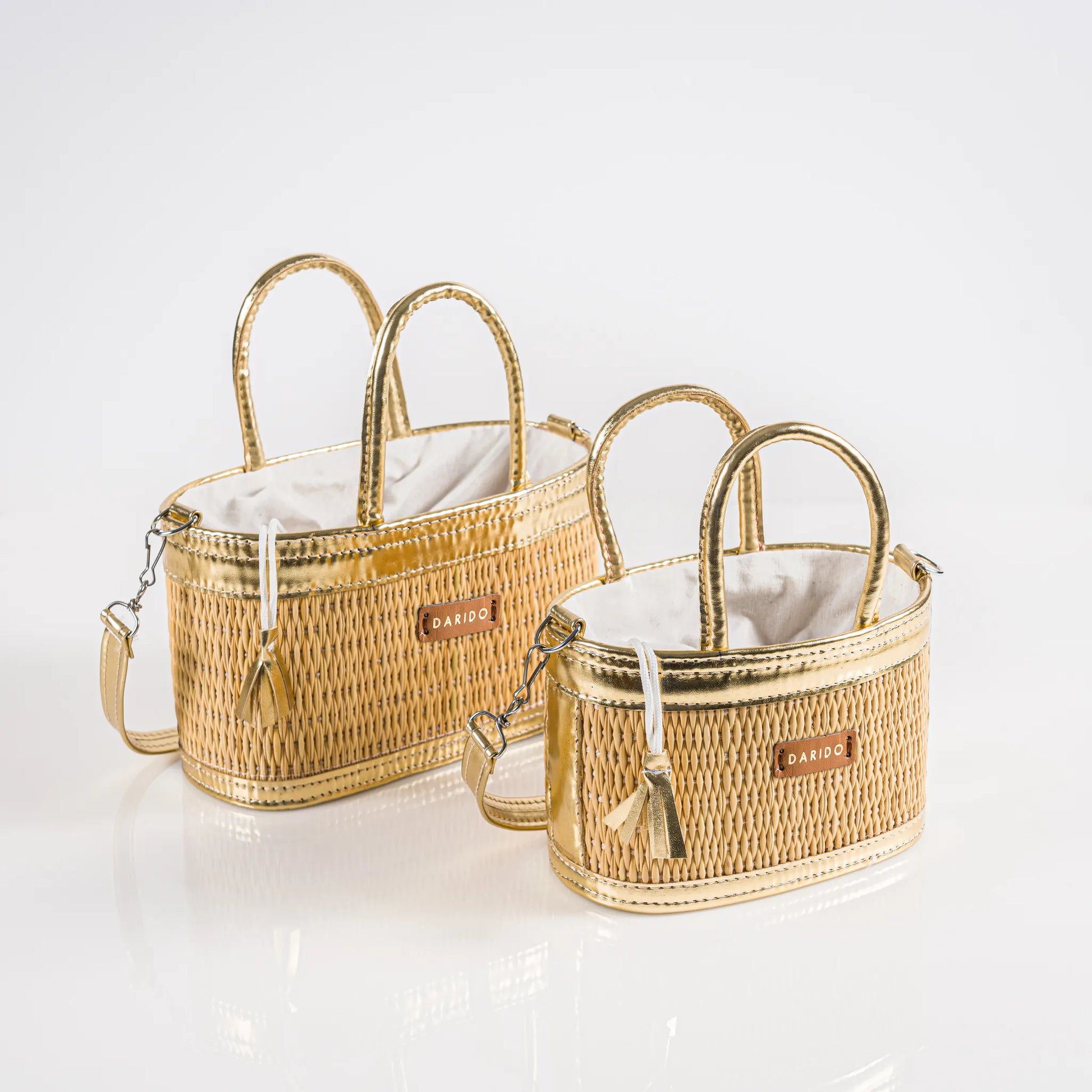 Handmade Natural Fiber Handbag – Couffin Coquette with Detachable Strap