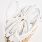 Coquette handmade natural fiber and vegan leather bag – product view 21