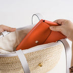 Perla – Handmade Natural Fiber HandBag with White Eco-Leather Flap