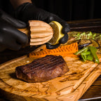 Handmade Olive Wood Barbecue Pack – Cutting Board, Lemon Press & Meat Tenderizer
