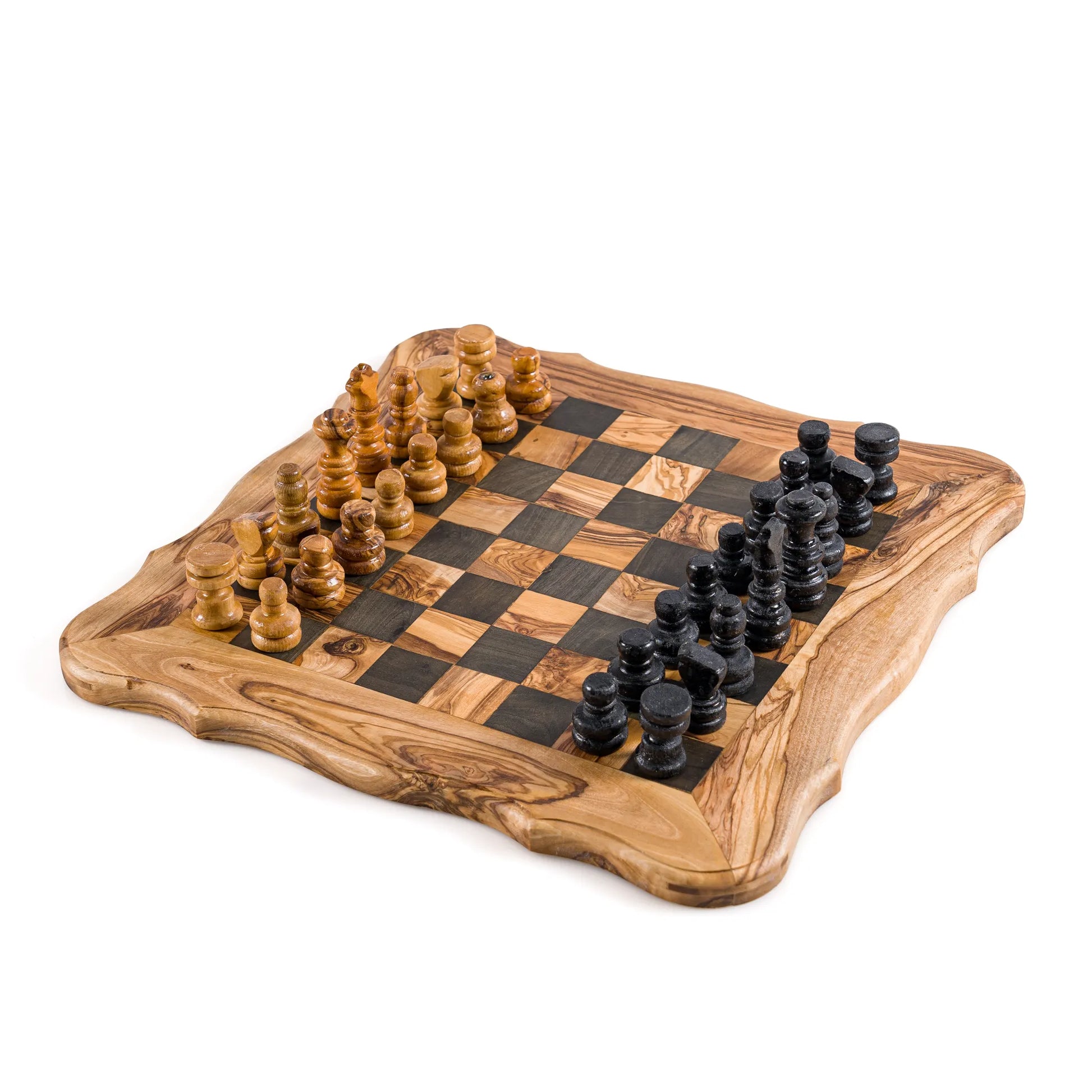 Rois d’Olea – Handmade Olive Wood Chess Set