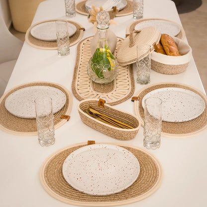 Tressia – Handcrafted Braided Cotton Dining Set – primary product view