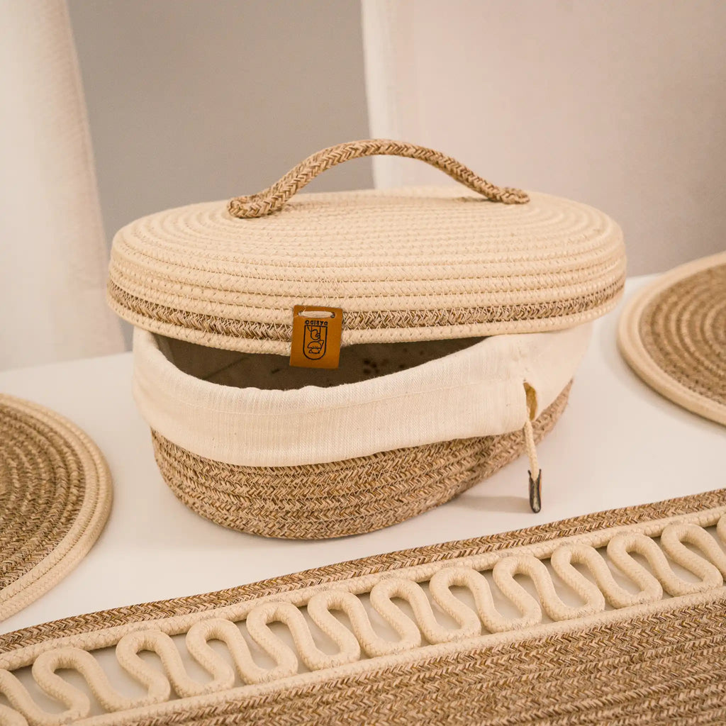 Handwoven Braided Cotton Table Set – detail view 27
