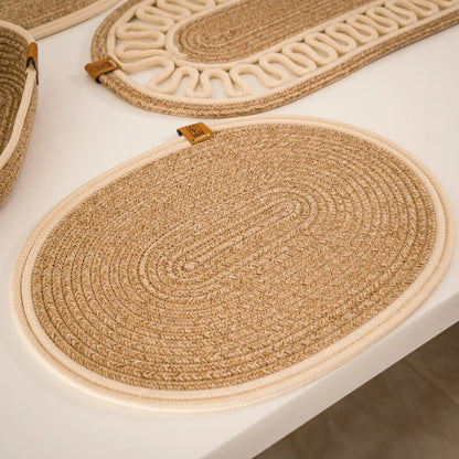 Tressia – Handcrafted Braided Cotton Dining Set – product and lifestyle view 5