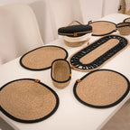 Handwoven Braided Cotton Table Set – detail view 8