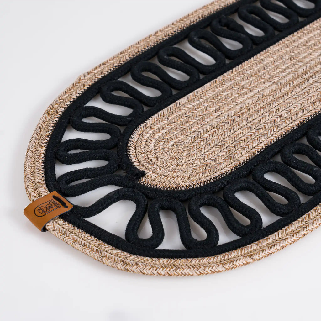 Handwoven Braided Cotton Table Set – detail view 20