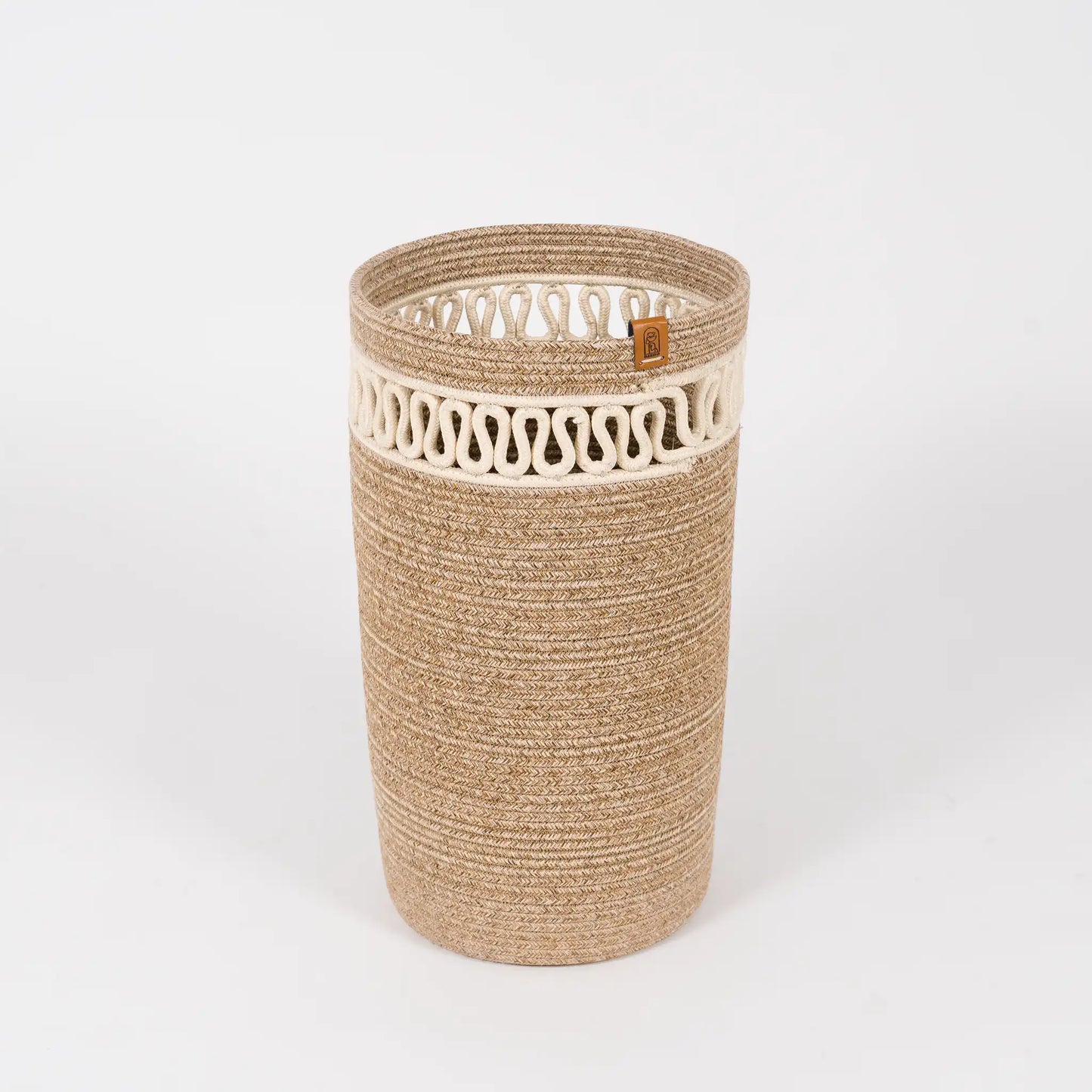 Handcrafted Braided Cotton Rope Umbrella Holder – view 2