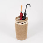 Handcrafted Braided Cotton Rope Umbrella Holder – product and lifestyle view 5