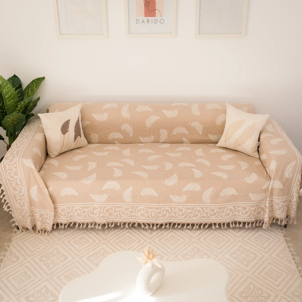 Pluma Handmade Cotton Throw — 118 × 79 in