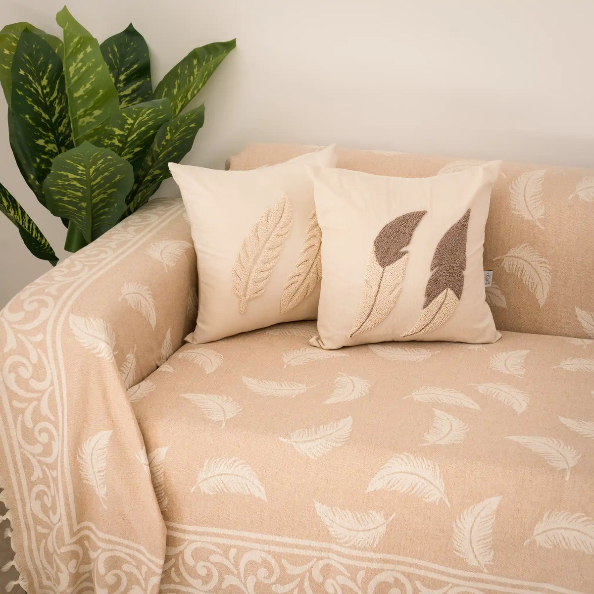 Pluma Handmade Cotton Throw — 118 × 79 in