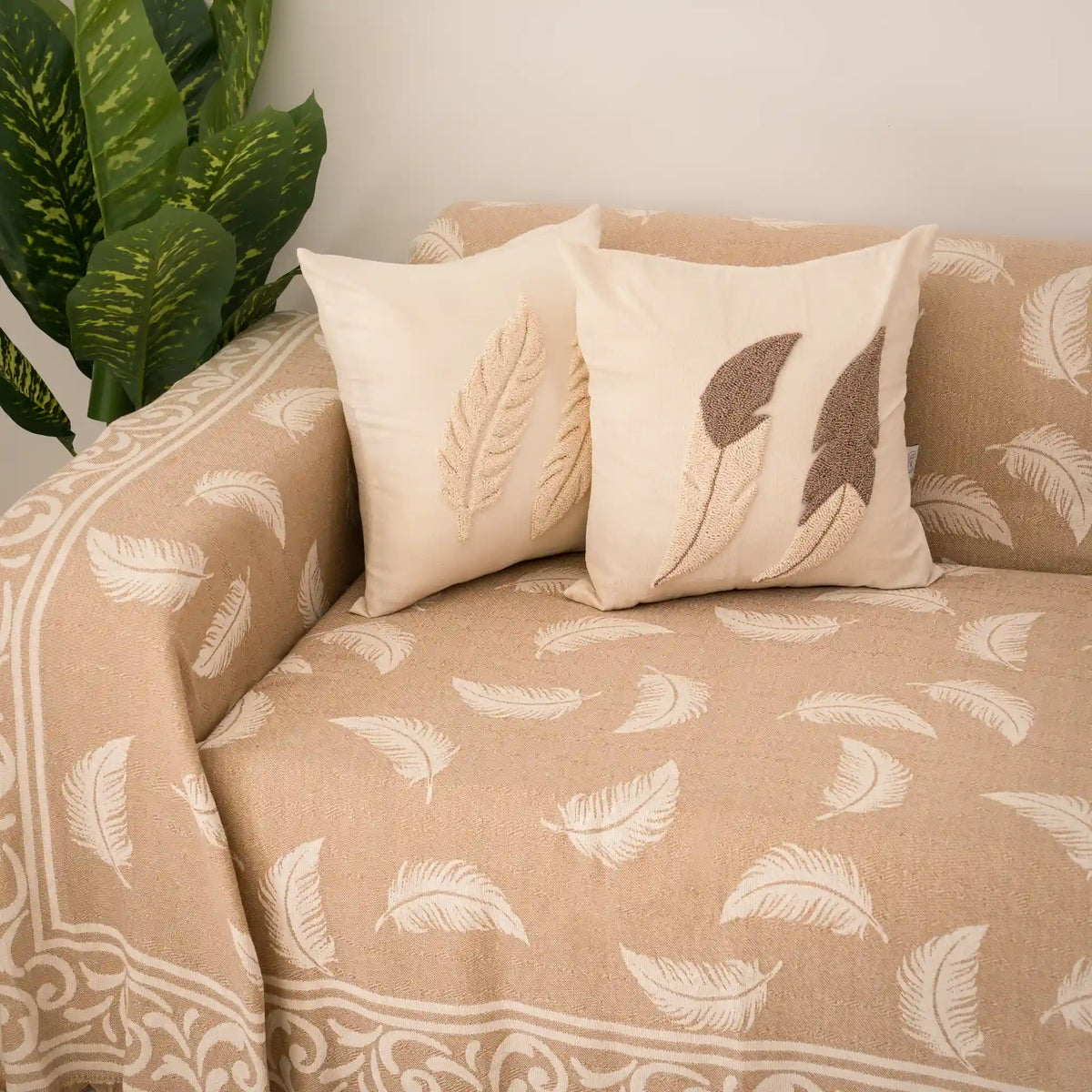 Pluma Handmade Cotton Throw — 118 × 79 in