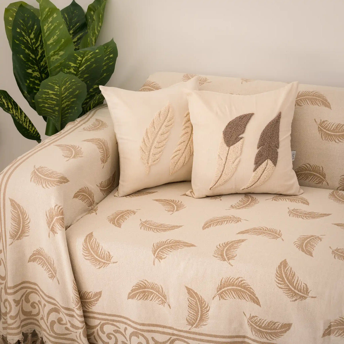 Pluma Handmade Cotton Throw — 118 × 79 in