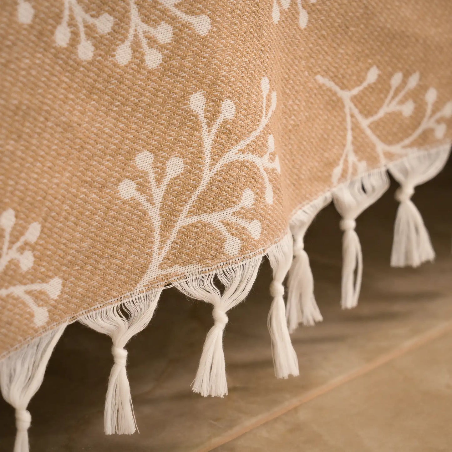 Sakura Cotton Bedding Set with 4 Pillowcases – Camel, Beige & Greige