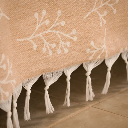 Sakura Cotton Bedding Set with 4 Pillowcases – Camel, Beige & Greige