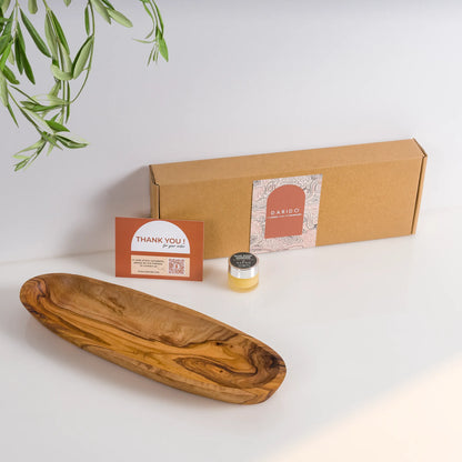Handmade Olive Wood Tray – Multifunctional Bread, Fruit & Catch-All Organizer